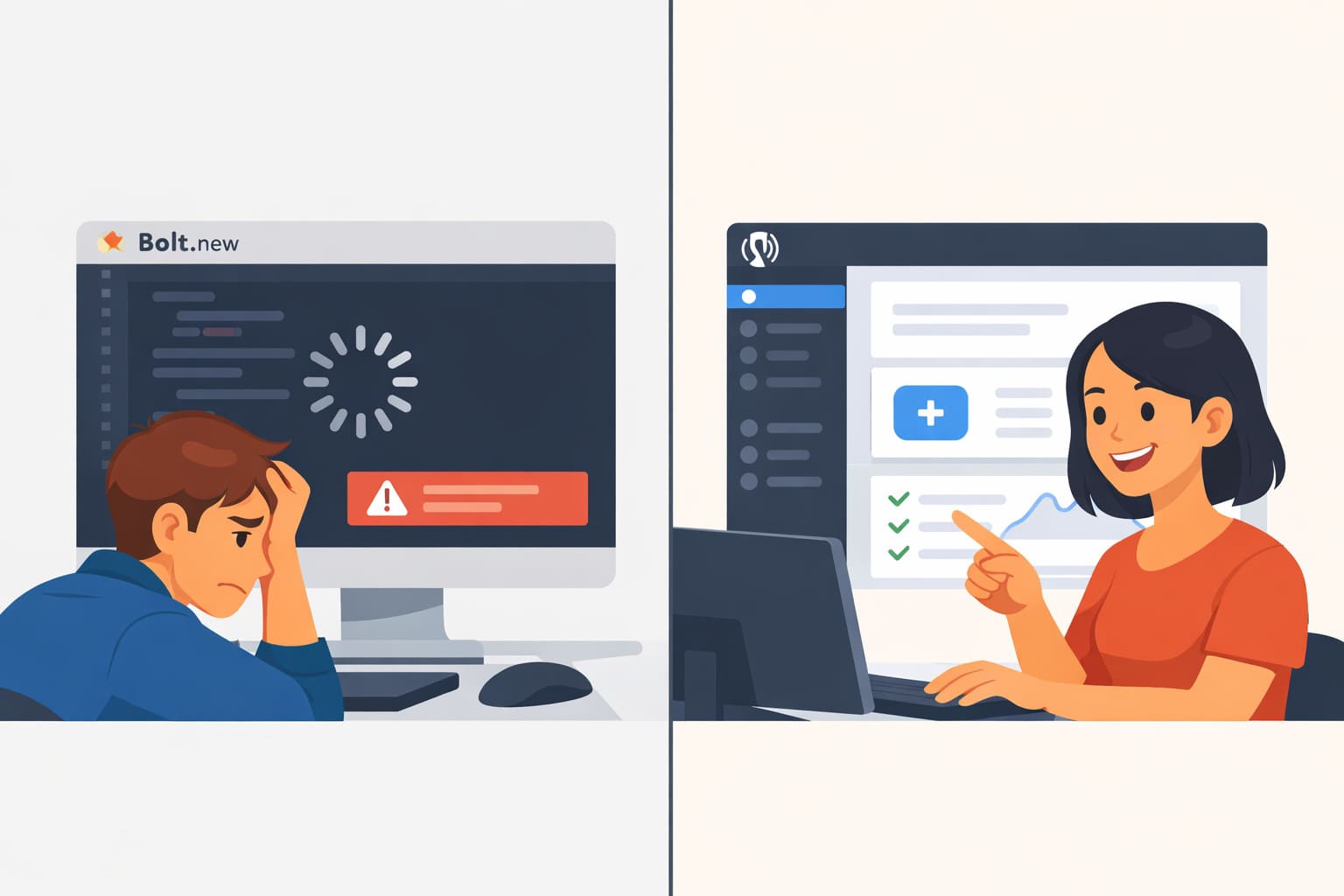 Convert Bolt.new to WordPress - before and after comparison